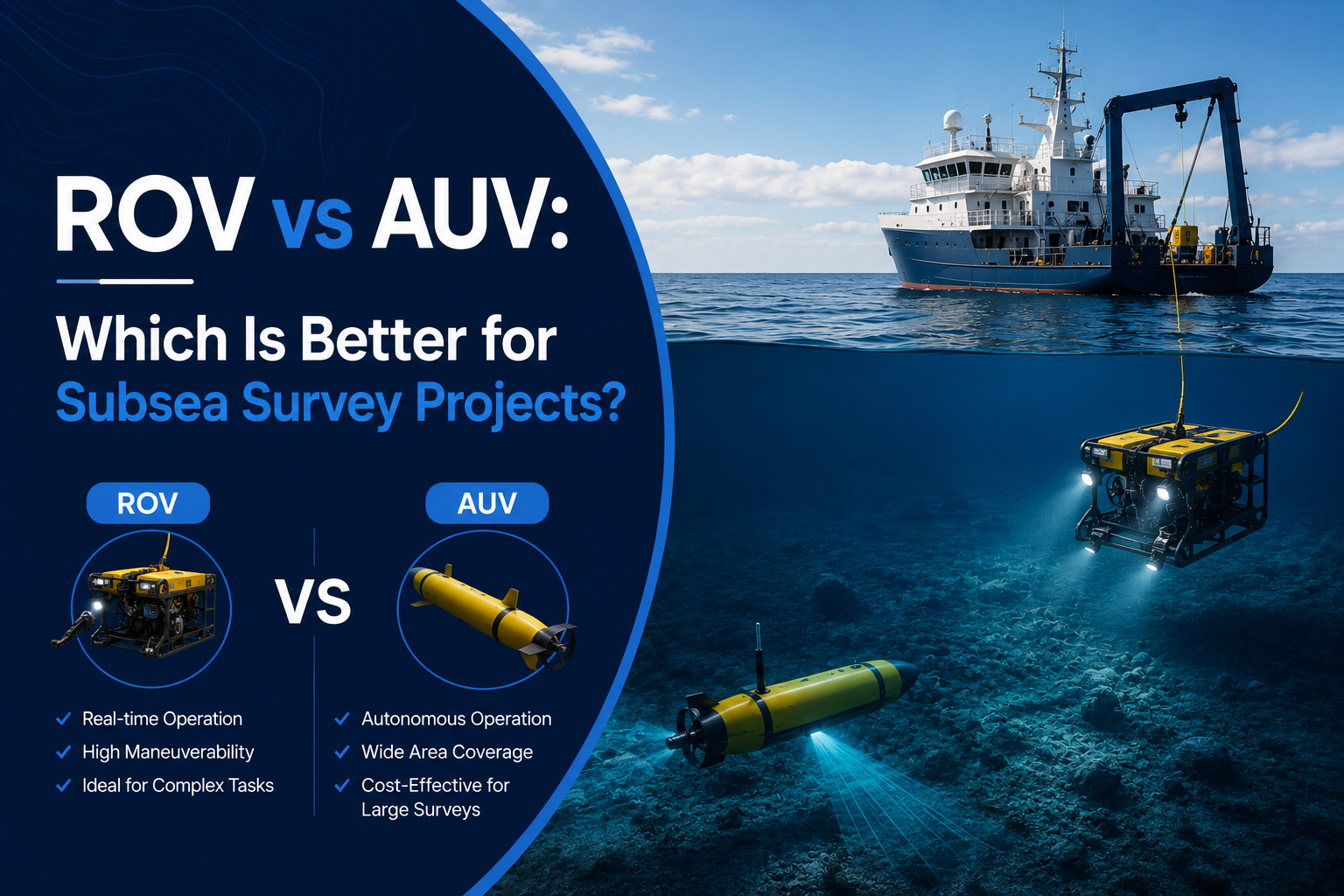 ROV vs AUV: Which Is Better for Subsea Survey Projects?